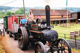 Steam engine at  Golden valley vintage and country fair