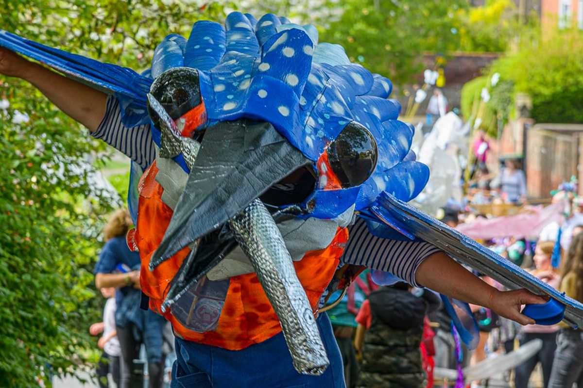 Amazing giant puppets are a feature of the River Carnival parade