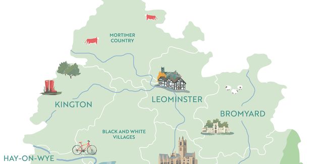Map of Herefordshire