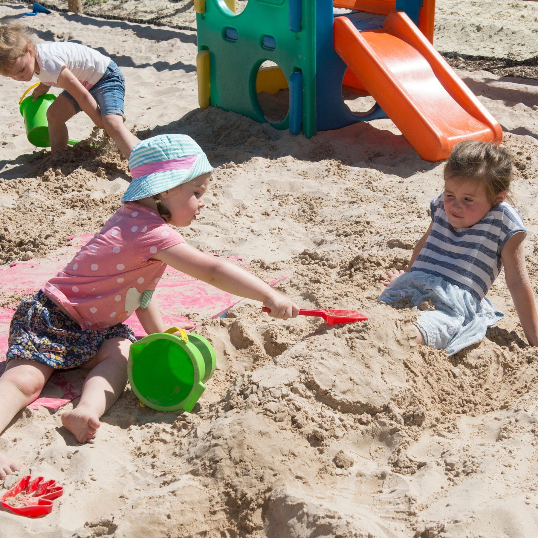 Sand pit play