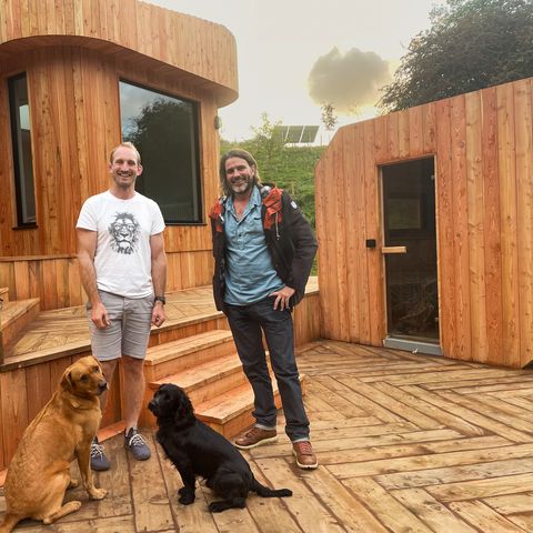 filming at the scandi cabin