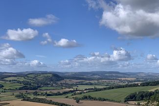 View North of Croft Ambrey Hill Fort