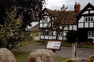 info board in english village