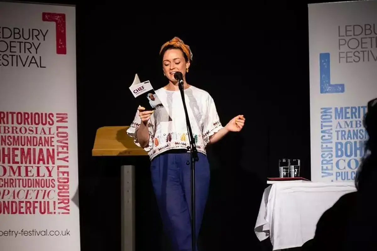 reading at Ledbury Poetry Festival