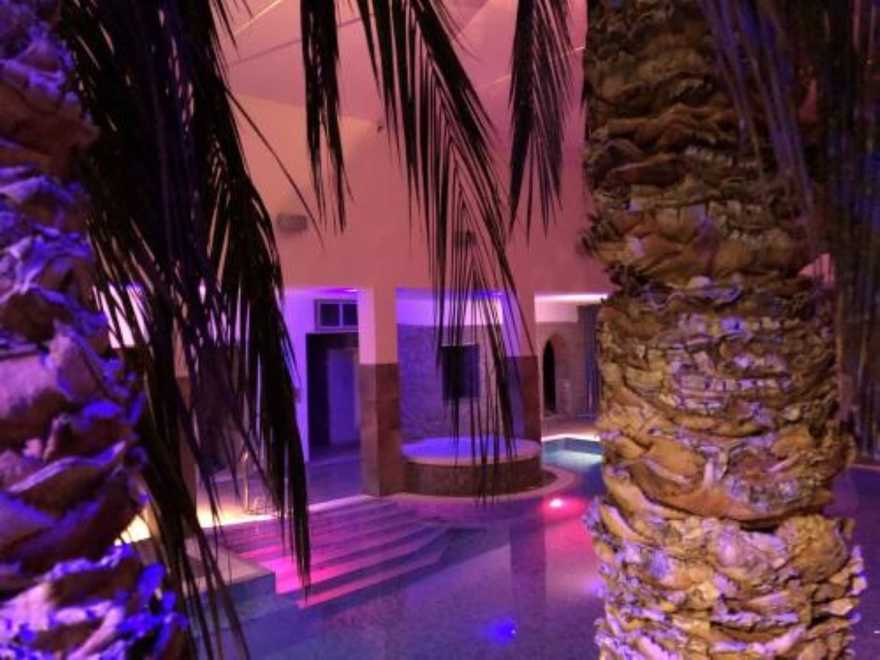 Swimming pool at night