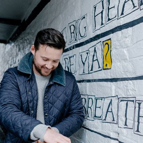 Man in bromyard alleyway