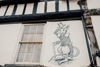 Vintage mural on Relics Shop