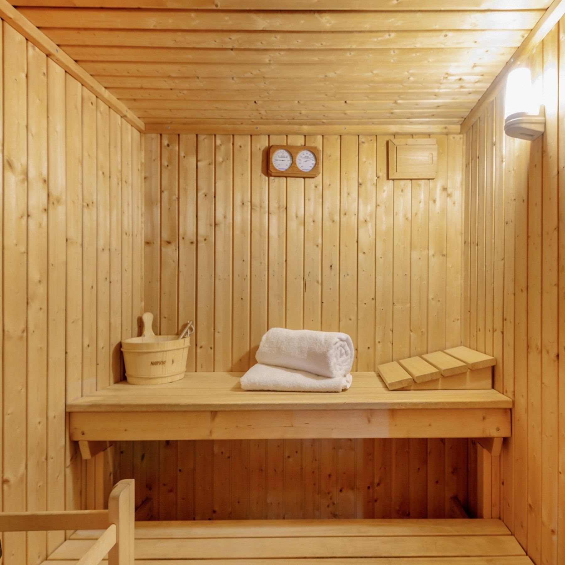enjoy a sauna available in Kites Nest, Falconwood & Tanglewood Lodges