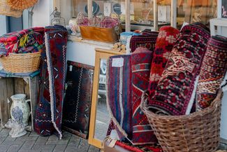 Arty Shop exterior with goods outside