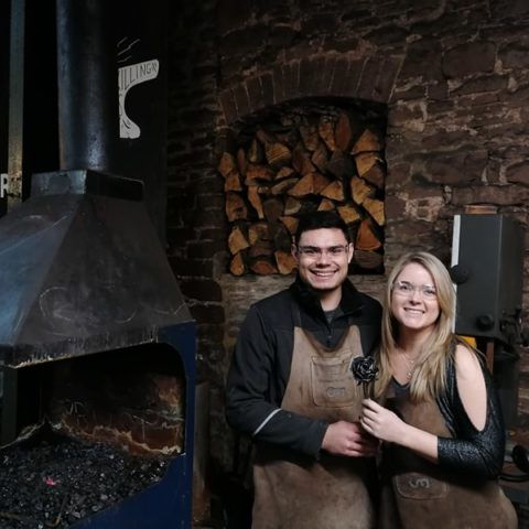 couple at oldfield forge