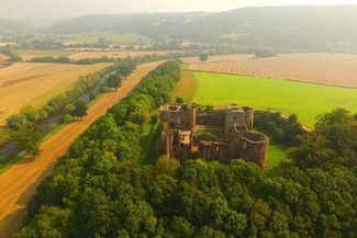Goodrich Castle in the landscape