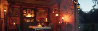 mille the hut outdoor dining shack