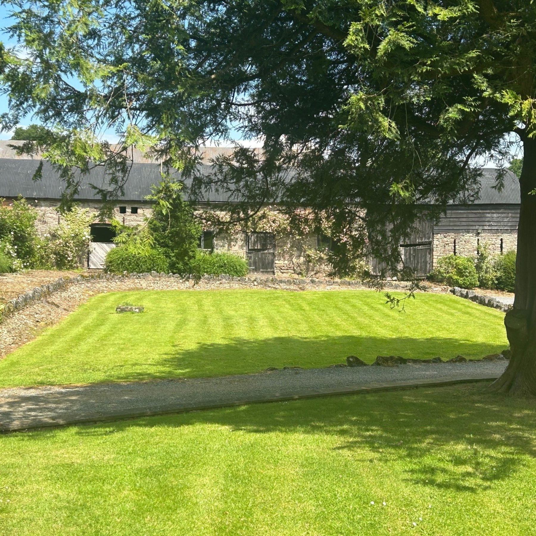The outbuilding where you will find the games room and table tennis room