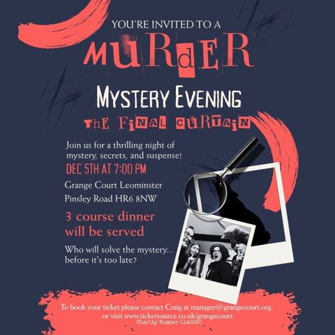 Murder Mystery Evening With 3 Course Meal
