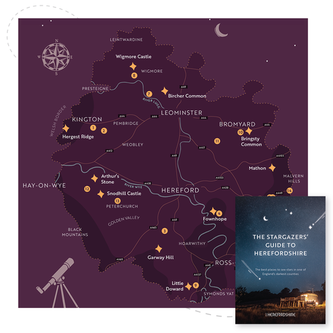 Stargazing Map of herefordshire