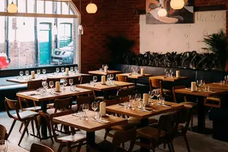 Interior of contemporary restaurant 