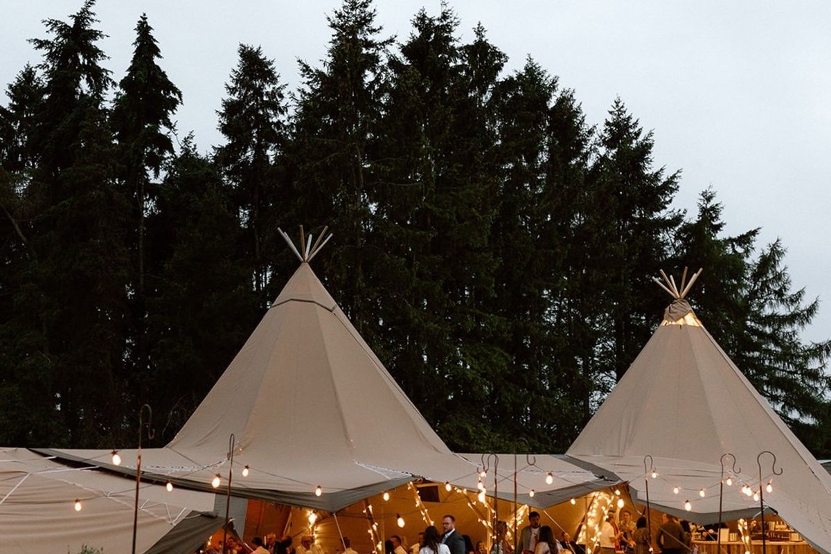 Tipis at dusk
