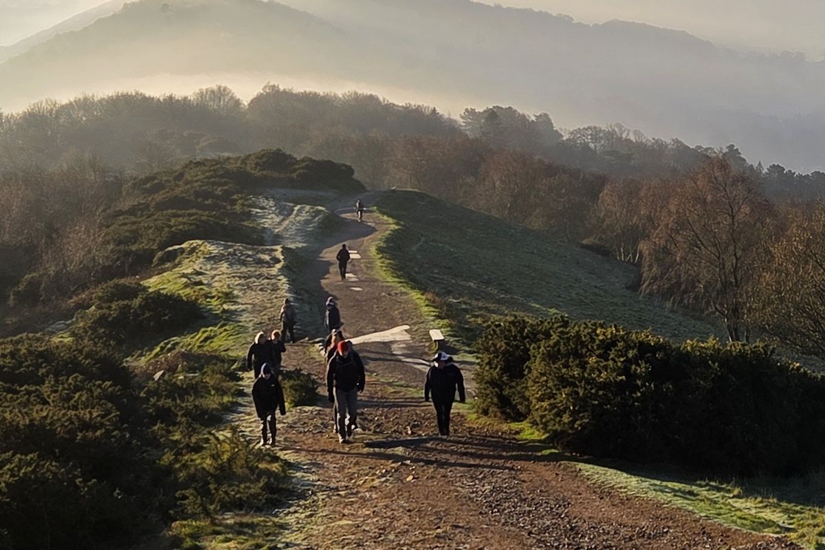 Beautiful mist across the Malverns