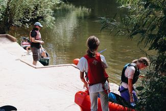 family canoeing