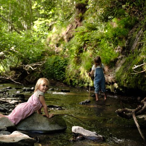 Playing in the River Monnow