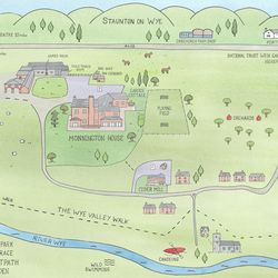 Sketch map of the three properties