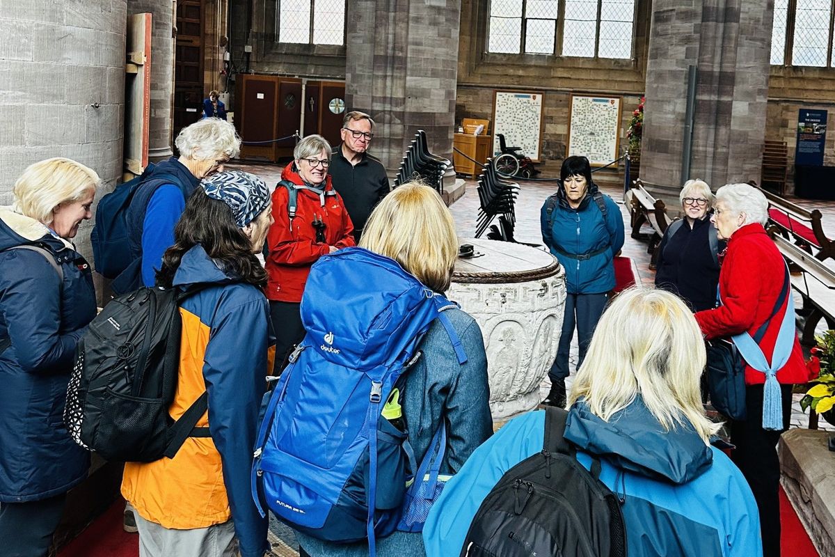 Walkers on a Cathedral tour