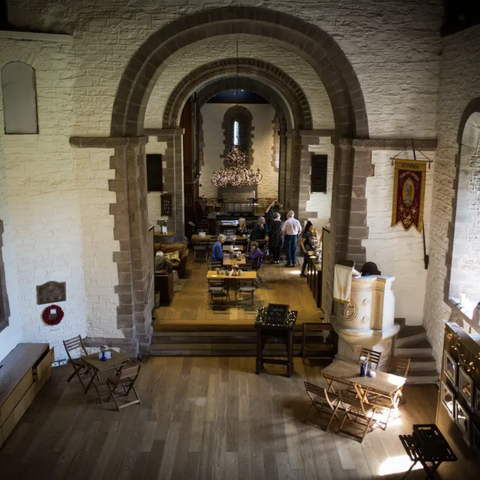 cafe inside a church