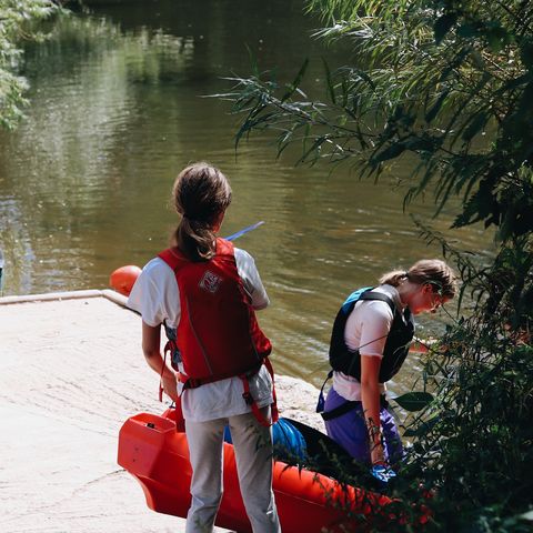 family canoeing