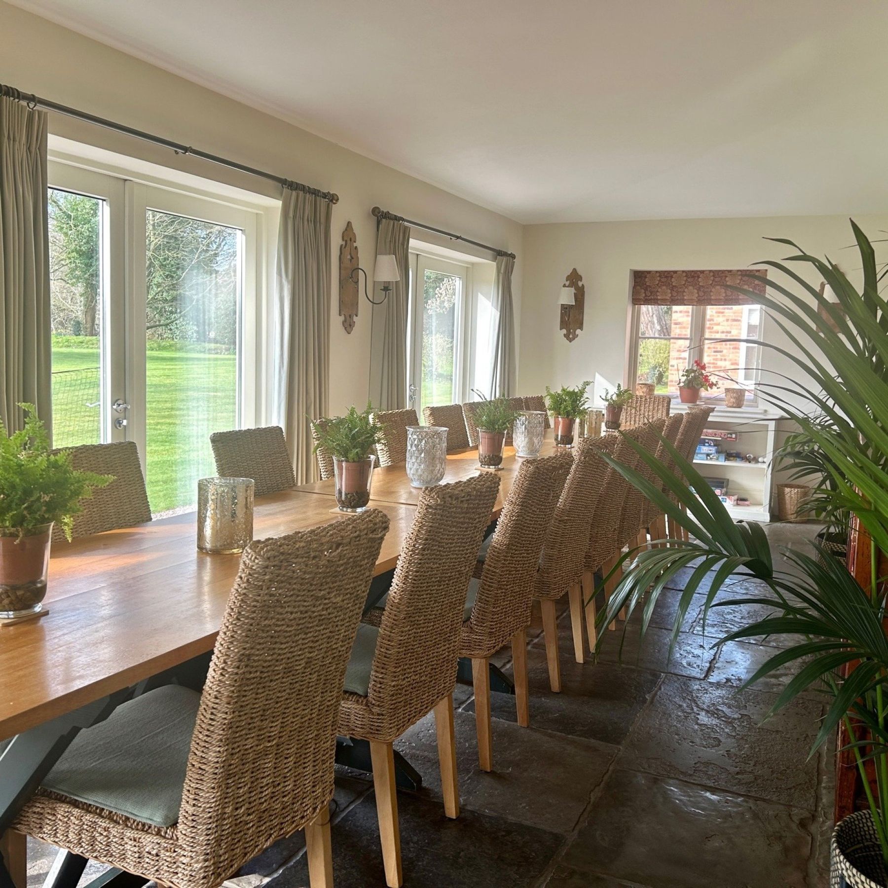 The dining area to seat 18 comfortably