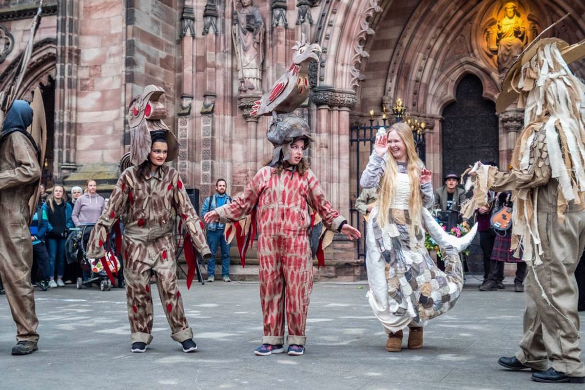 Friday night performance followed by a torch lit procession