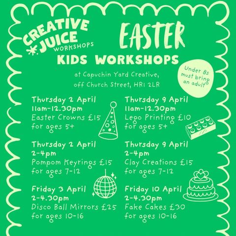 Creative Juice: Kids Easter Holiday Craft Workshops