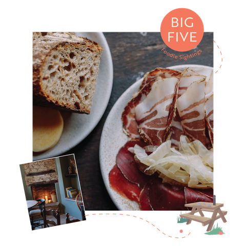 Cured Meats at The Bull at Craswell, with internal seating area