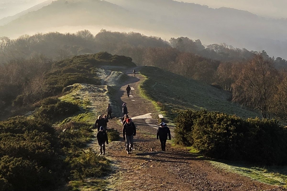Looking across the Malvern ridge