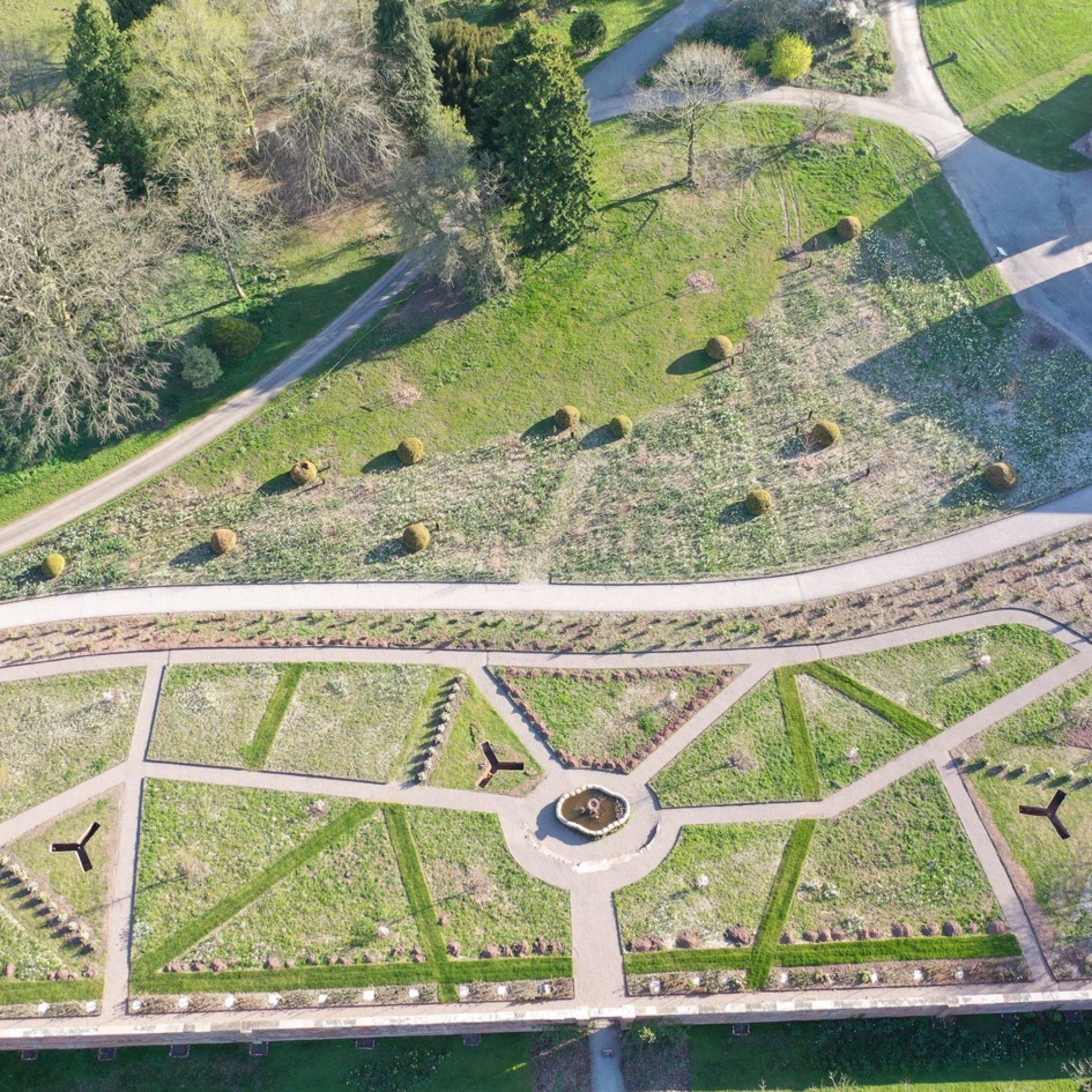 The flower garden in development - April 2025