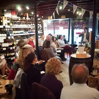 Wine shop interior